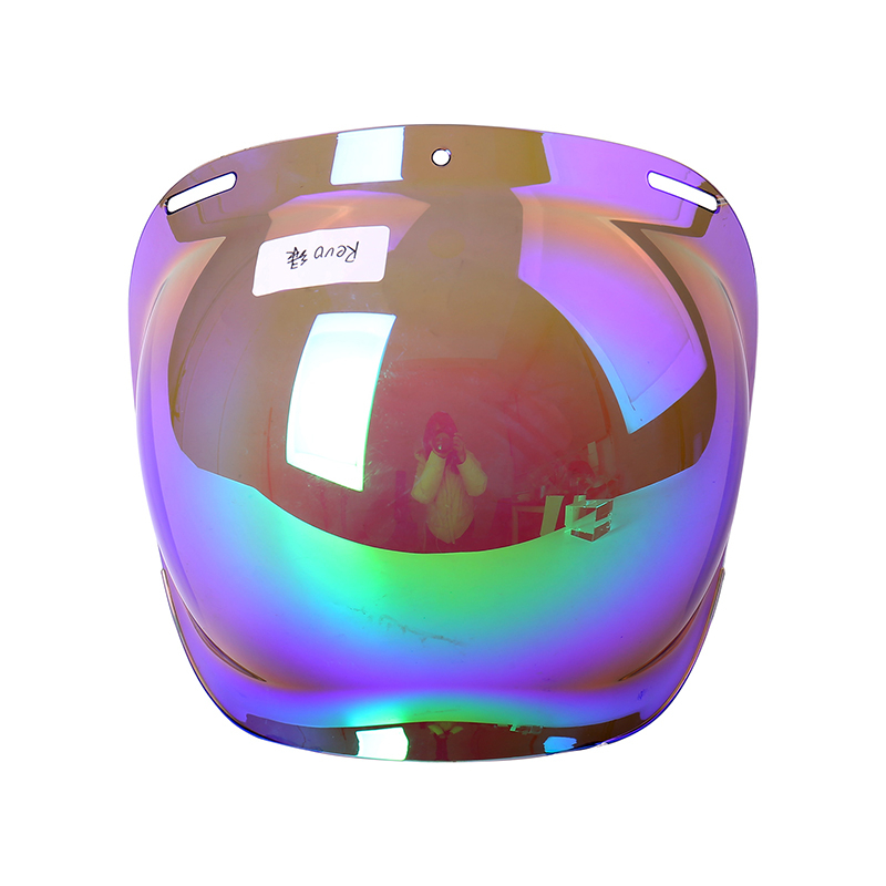 バブルパープルユニバーサルオートバイヘルメットバイザー