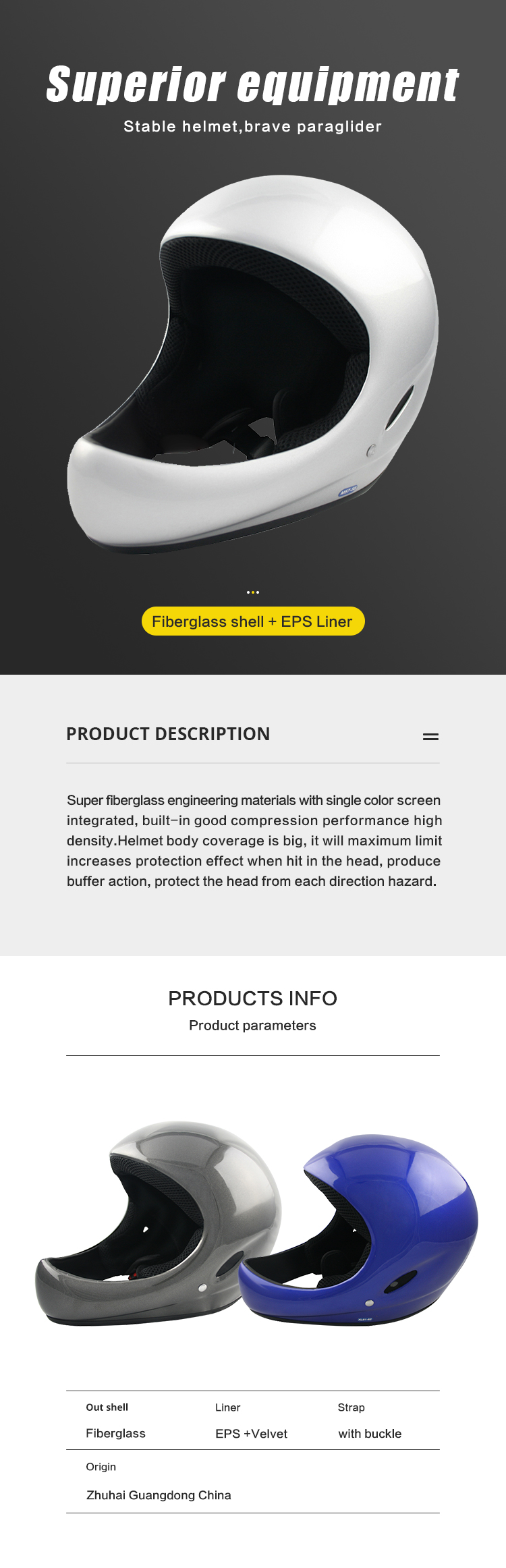 スカイダイビングヘルメット GY-FH601